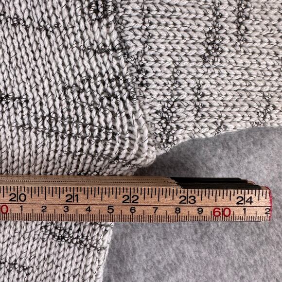 Alice + Olivia Knit Sweater Size S Gray Marled Round Neck Wool Blend Pullover - Picture 8 of 10